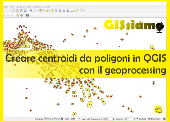 Creare centroidi da poligoni con il geoprocessing in QGIS