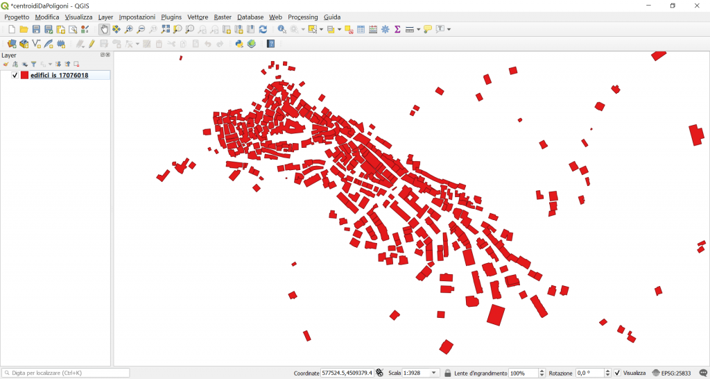 Lo shapefile dei poligoni da cui partiamo