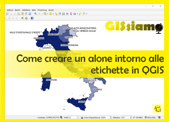 Come creare un alone intorno alle etichette in QGIS