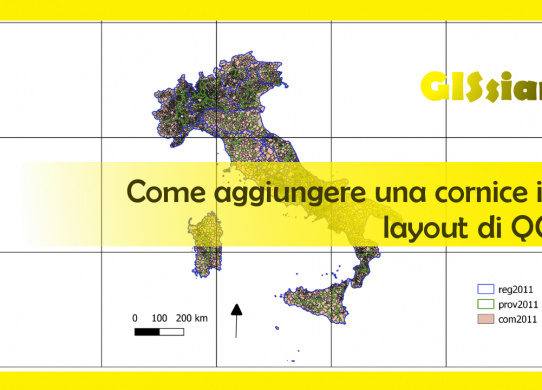 aggiungere una cornice in un layout di QGIS