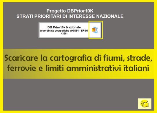 Scaricare cartografia di fiumi, strade, ferrovie e limiti amministrativi italiani