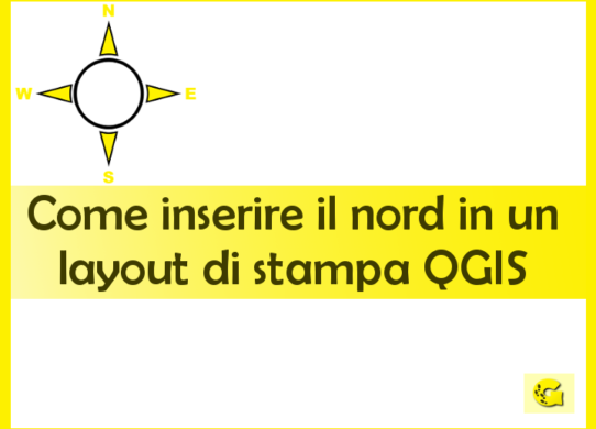 Come inserire il nord in un layout di stampa in QGIS