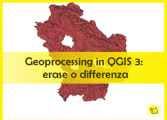 Geoprocessing in QGIS 3: erase o differenza