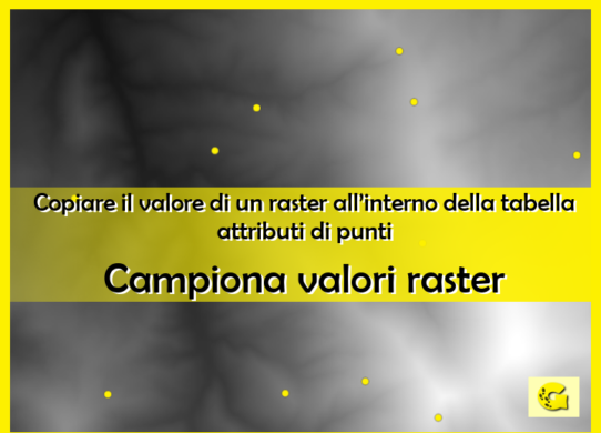 Copiare il valore di un raster all’interno della tabella attributi di punti | Campiona valori raster