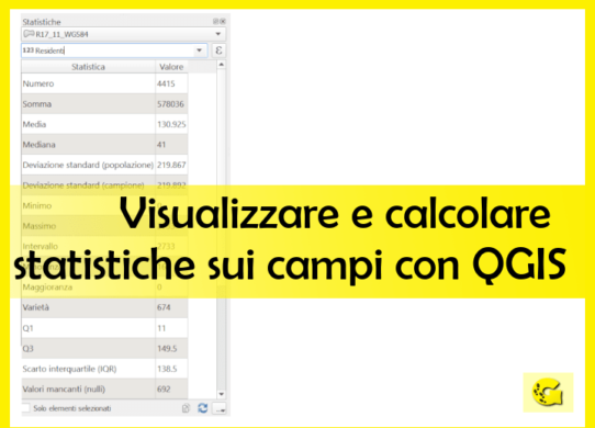 Visualizzare e calcolare statistiche sui campi con QGIS