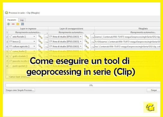 Come eseguire un tool di geoprocessing in serie