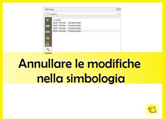 Annullare le modifiche nella simbologia