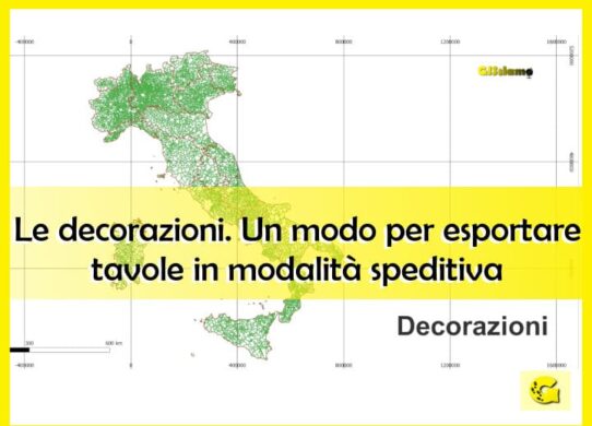 Le decorazioni. Un modo per esportare tavole in modalità speditiva