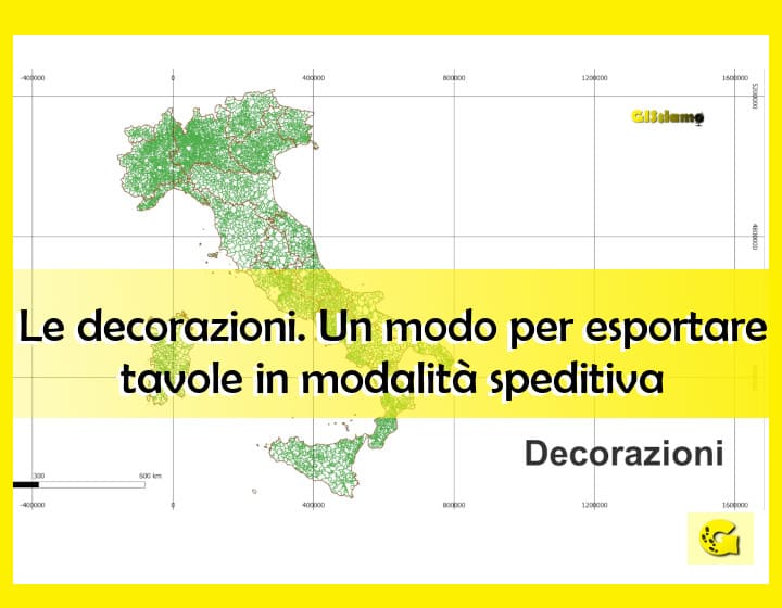 Le decorazioni. Un modo per esportare tavole in modalità speditiva